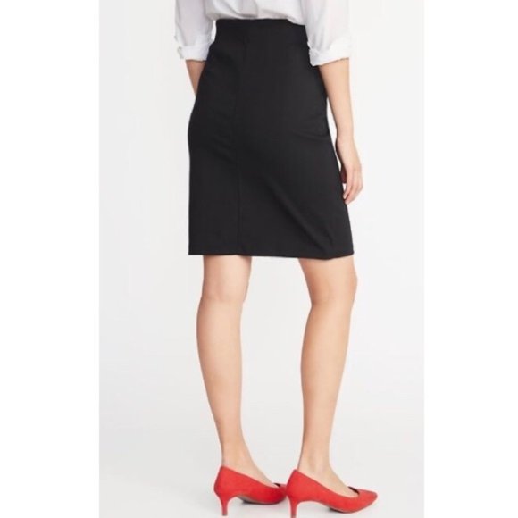 Old Navy black ponte officewear pencil skirt - Picture 3 of 3